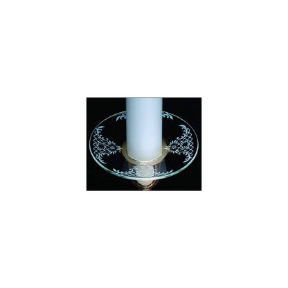 Single Glass Bobeche - White Lace