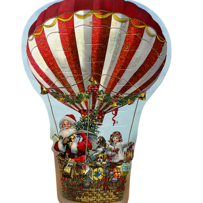 Diecut Hot Air Balloon  Advent Card With Envelope