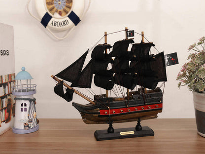 Wooden Blackbeards Queen Annes Revenge Black Sails Limited Model Pirate Ship 12""