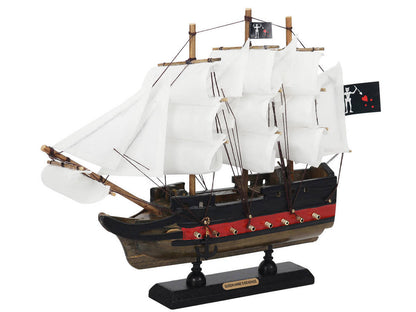 Wooden Blackbeards Queen Annes Revenge White Sails Limited Model Pirate Ship 12""