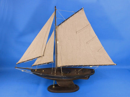 Wooden Rustic Newport Sloop Model Sailboat Decoration 30""