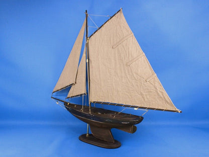 Wooden Rustic Newport Sloop Model Sailboat Decoration 30""