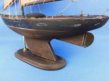 Wooden Rustic Newport Sloop Model Sailboat Decoration 30""