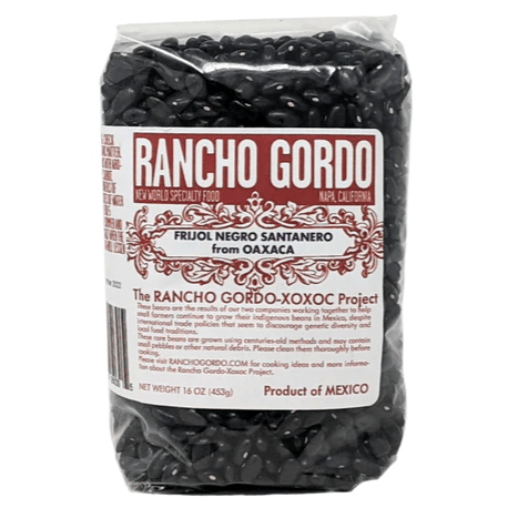 Rancho Gordo - 'Santanero Negro Delgado' Heirloom Beans (16OZ)