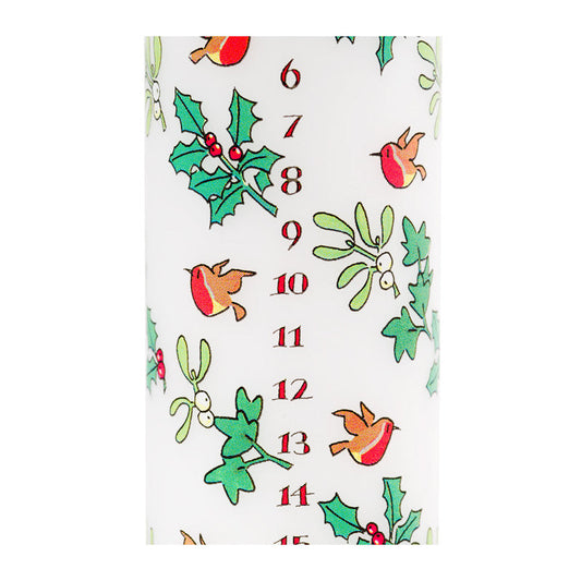 Holly and the Ivy Advent Pillar Candle