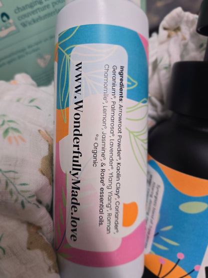 Baby Powder Organic | Natural Baby Products | Talc-Free | Baby Shower Gift | Organic Baby Care | Body Rash Relief | Gift for new mom expect
