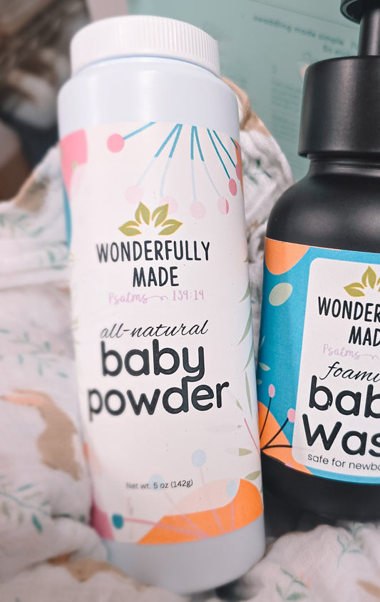 Baby Powder Organic | Natural Baby Products | Talc-Free | Baby Shower Gift | Organic Baby Care | Body Rash Relief | Gift for new mom expect