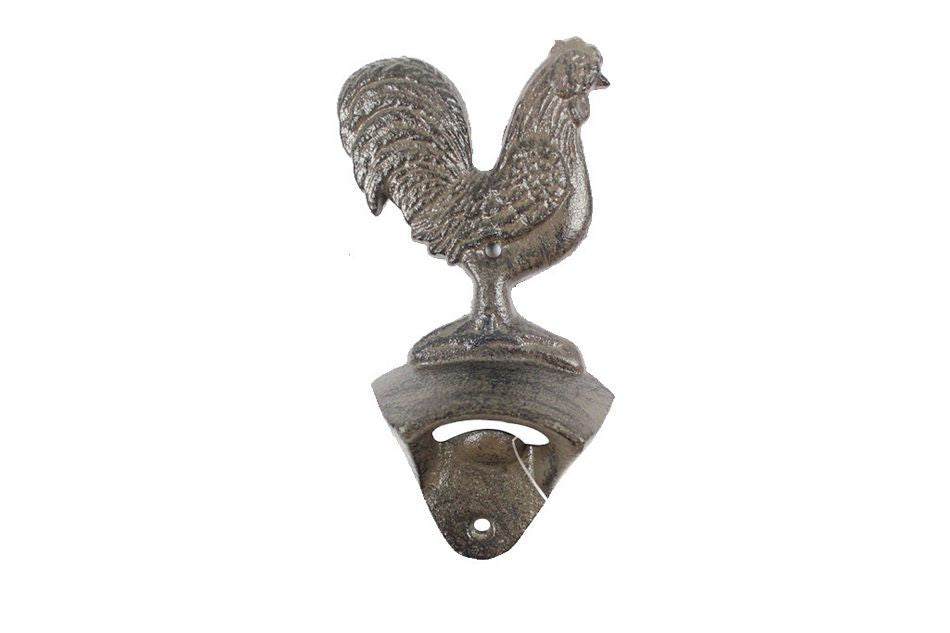 Cast Iron Rooster Bottle Opener 6""