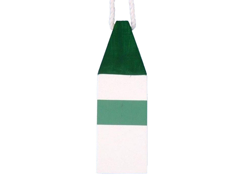 Wooden Dark Green Maryland Decorative Crab Trap Buoy 8""