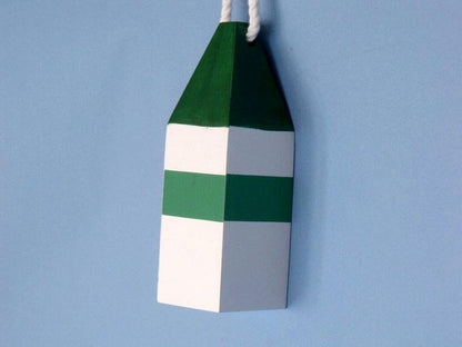 Wooden Dark Green Maryland Decorative Crab Trap Buoy 8""