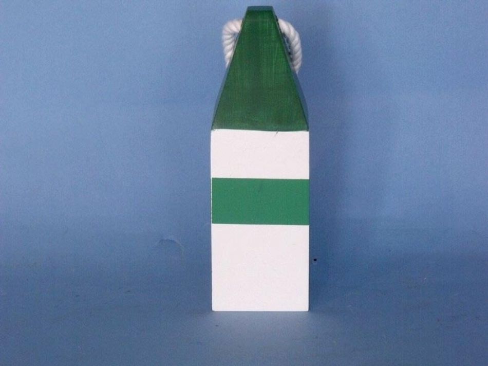 Wooden Dark Green Maryland Decorative Crab Trap Buoy 8""