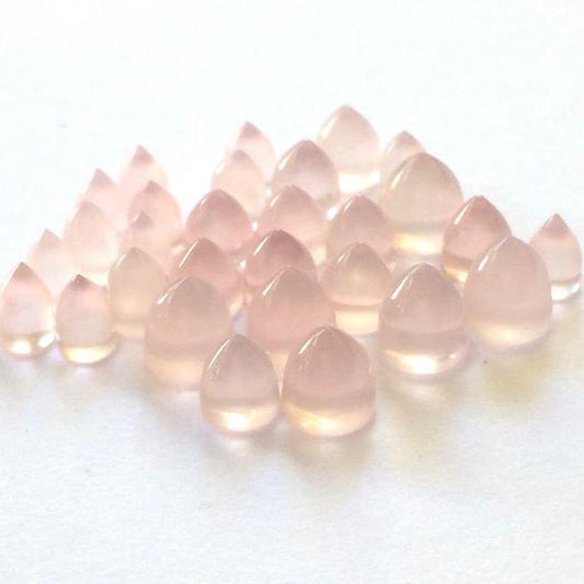 Rose Quartz Bullet Cabochon Round 8mm