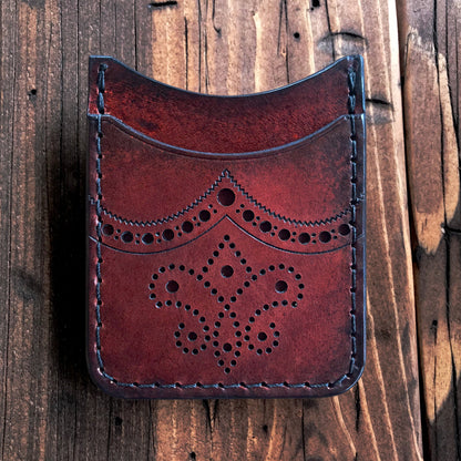 THE BROGUED ROVER II: Minimalist Credit Card Wallet with Money Clip