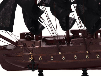 Wooden Black Bart's Royal Fortune Black Sails Model Pirate Ship 12""