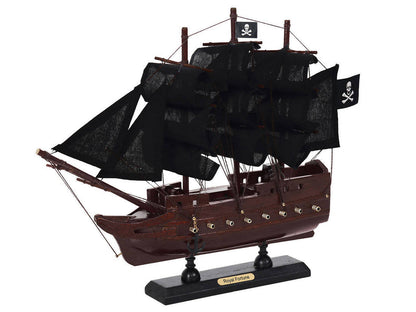 Wooden Black Bart's Royal Fortune Black Sails Model Pirate Ship 12""
