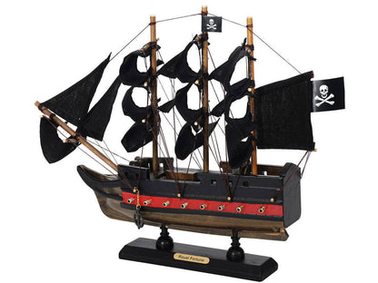 Wooden Black Bart's Royal Fortune Black Sails Limited Model Pirate Ship 12""
