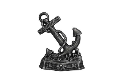 Antique Silver Cast Iron Anchor Door Stopper 8""
