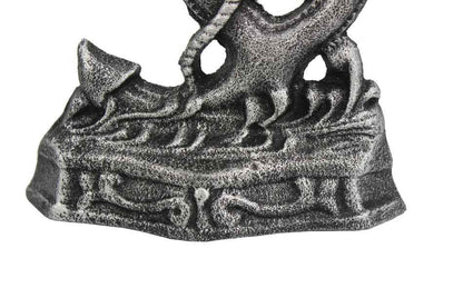 Antique Silver Cast Iron Anchor Door Stopper 8""