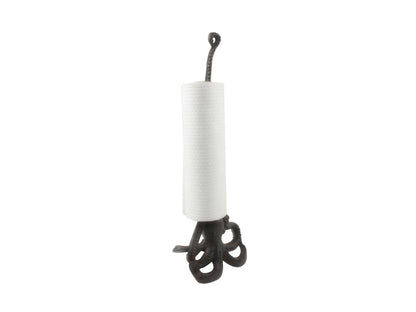 Cast Iron Octopus Kitchen Paper Towel Holder 19""