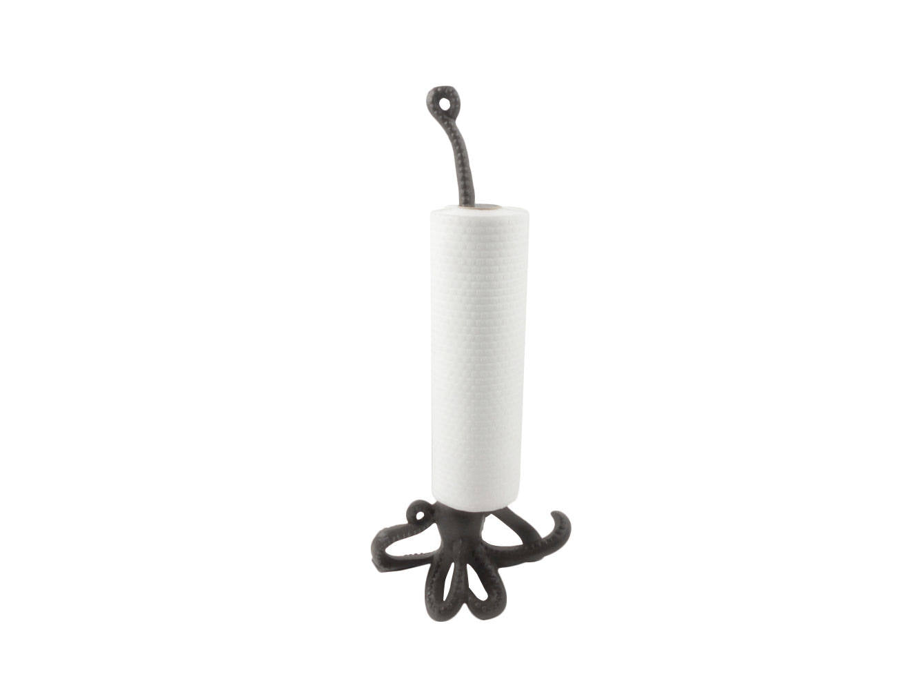 Cast Iron Octopus Kitchen Paper Towel Holder 19""