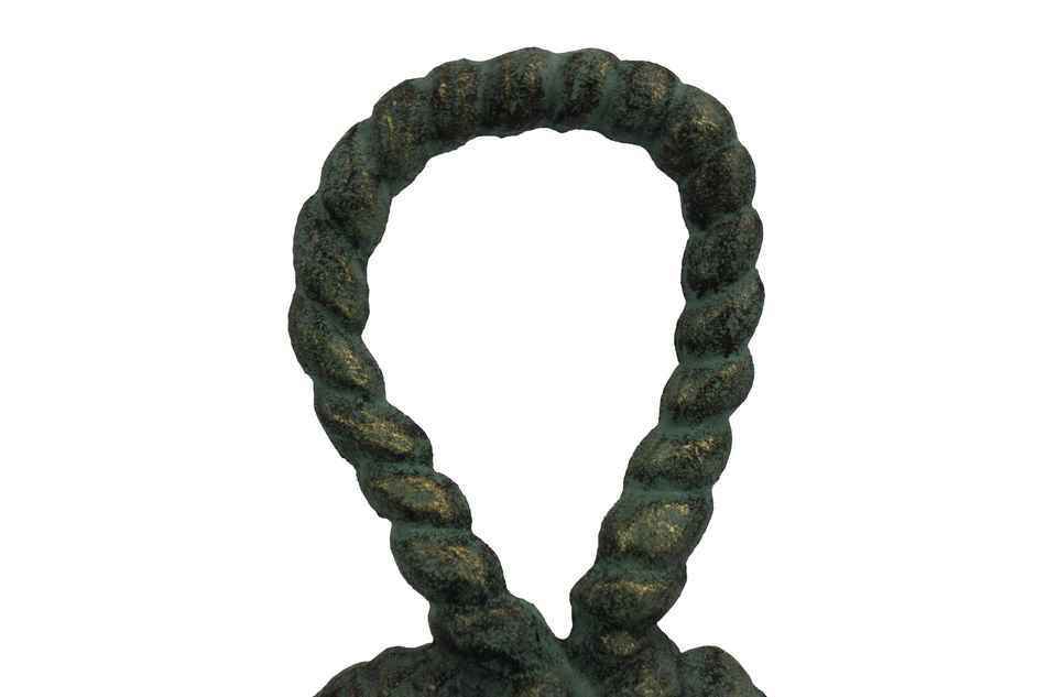 Antique Seaworn Bronze Cast Iron Sailors Knot Door Stopper 10""