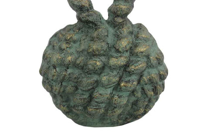 Antique Seaworn Bronze Cast Iron Sailors Knot Door Stopper 10""