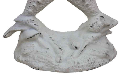 Whitewashed Cast Iron Starfish Door Stopper 11""