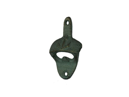 Antique Seaworn Bronze Cast Iron Wall Mounted Anchor Bottle Opener 3""