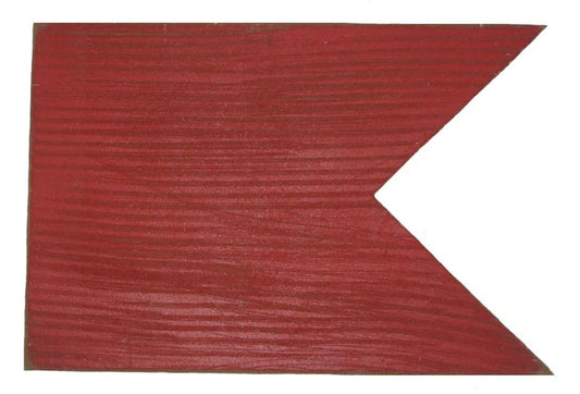 Letter B Rustic Wooden Nautical Alphabet Flag Decoration 16""