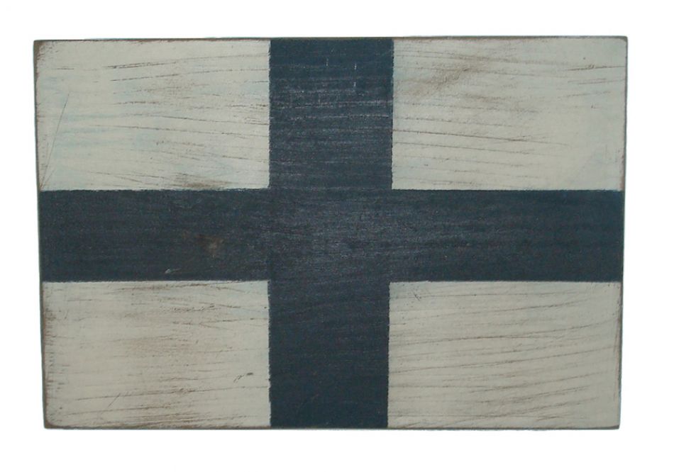 Letter X Rustic Wooden Nautical Alphabet Flag Decoration 16""