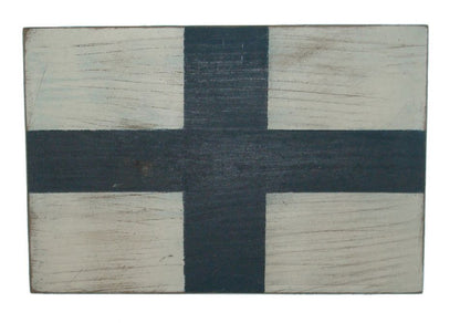 Letter X Rustic Wooden Nautical Alphabet Flag Decoration 16""