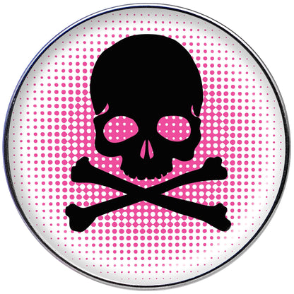 16G 1/4 Pink Black Skull Tragus Cartilage Earring