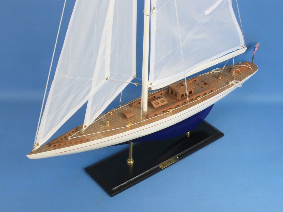 Wooden Enterprise Model Sailboat Decoration 35""