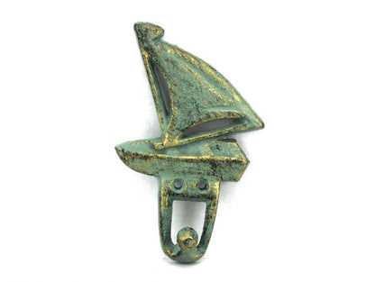 Antique Bronze Cast Iron Sailboat Hook 6""