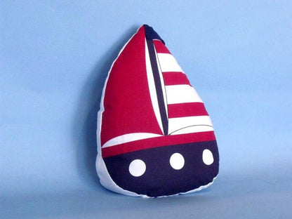Patriotic Red with Red Stripes Sailboat Door Stopper 10""