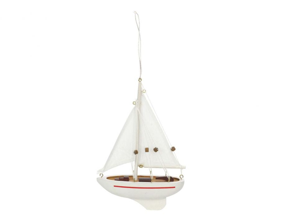 Wooden Intrepid Model Sailboat 9""