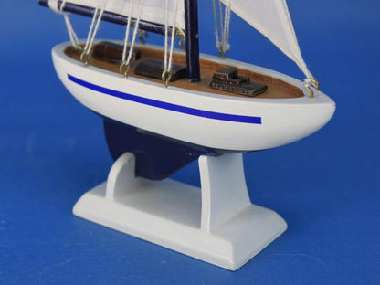 Wooden Enterprise Model Sailboat Decoration 9""