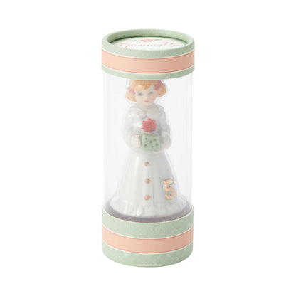 Growing Up Girl Ornament - Blonde Age 5