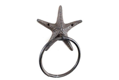 Cast Iron Starfish Towel Holder 8.5""