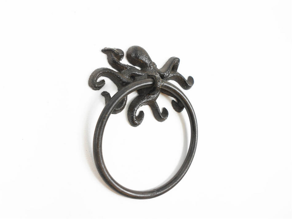 Cast Iron Octopus Towel Holder 6""