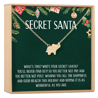 Secret Santa Gift Elephant Pendant Necklace