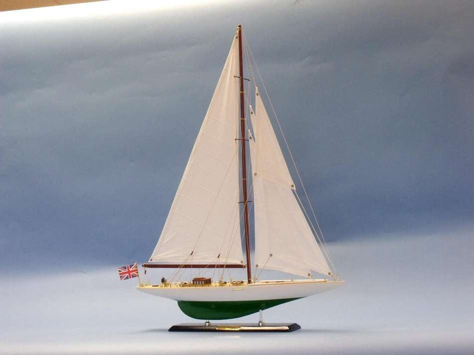 Wooden Shamrock Limited Model Sailboat 27""