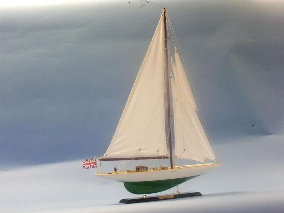 Wooden Shamrock Limited Model Sailboat 27""