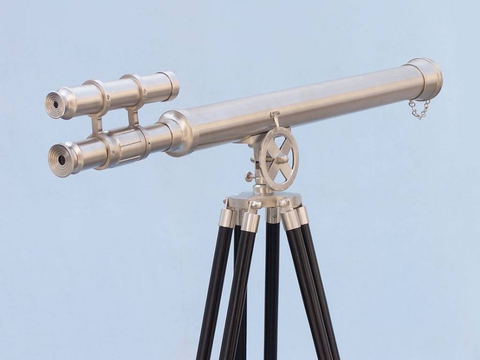 Floor Standing Brushed Nickel Griffith Astro Telescope 65""