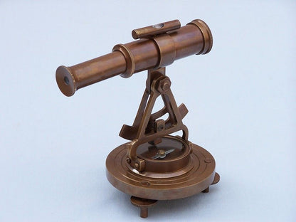 Antique Brass Brass Alidade Compass 7""