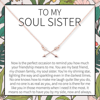 Soul Sisters Double Intersecting Arrows Necklace