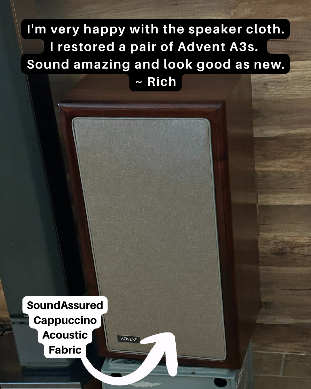 Fire Treated Acoustic Fabric - SoundAssured Dual Layer Acoustical Fabric (100% Acoustic Transparency)
