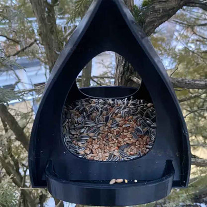 Hanging Bird Feeder with Roof Large Capacity Outdoor Bird Feeders Birdhouse for Sparrow Finch Balcony Garden Yard Porch Birding