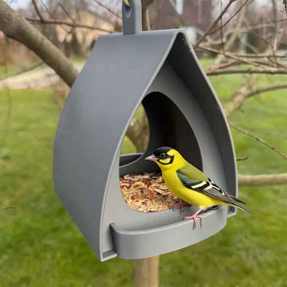 Hanging Bird Feeder with Roof Large Capacity Outdoor Bird Feeders Birdhouse for Sparrow Finch Balcony Garden Yard Porch Birding