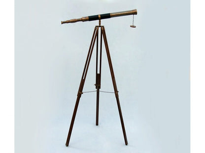 Admiral Floor Standing Antique Brass Telescope 60""